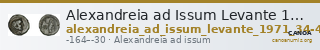 Alexandreia ad Issum Levante 1971 34-40 — CANOA