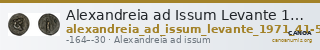 Alexandreia ad Issum Levante 1971 41-51 — CANOA