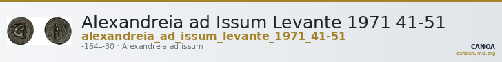 Alexandreia ad Issum Levante 1971 41-51 — CANOA