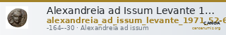 Alexandreia ad Issum Levante 1971 52-56 — CANOA