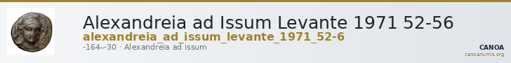 Alexandreia ad Issum Levante 1971 52-56 — CANOA