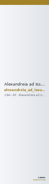 Alexandreia ad Issum Levante 1971 57-8 — CANOA