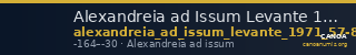 Alexandreia ad Issum Levante 1971 57-8 — CANOA