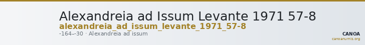 Alexandreia ad Issum Levante 1971 57-8 — CANOA