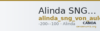 Alinda SNG von Aulock 2402 — CANOA