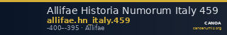 Allifae Historia Numorum Italy 459 — CANOA
