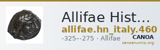 Allifae Historia Numorum Italy 460 — CANOA