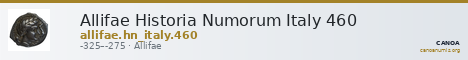 Allifae Historia Numorum Italy 460 — CANOA