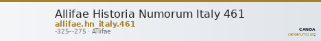 Allifae Historia Numorum Italy 461 — CANOA