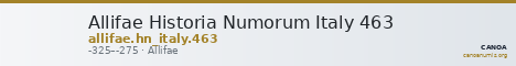 Allifae Historia Numorum Italy 463 — CANOA