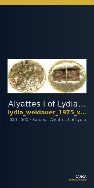 Alyattes I of Lydia Sardis Weidauer 1975 XVII — CANOA