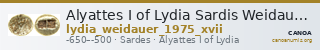 Alyattes I of Lydia Sardis Weidauer 1975 XVII — CANOA