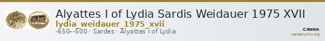 Alyattes I of Lydia Sardis Weidauer 1975 XVII — CANOA