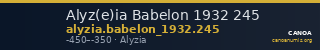 Alyz(e)ia Babelon 1932 245 — CANOA