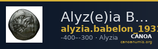 Alyz(e)ia Babelon 1932 56-8 — CANOA
