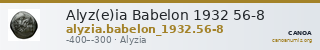 Alyz(e)ia Babelon 1932 56-8 — CANOA