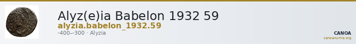 Alyz(e)ia Babelon 1932 59 — CANOA