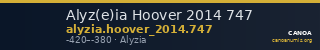 Alyz(e)ia Hoover 2014 747 — CANOA
