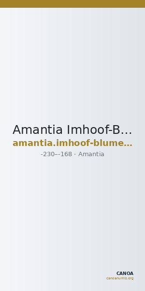 Amantia Imhoof-Blumer 1883 p. 137, 19 — CANOA