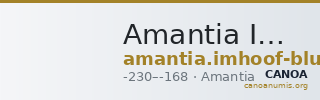 Amantia Imhoof-Blumer 1883 p. 137, 19 — CANOA