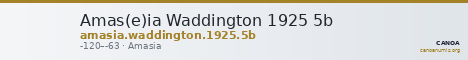 Amas(e)ia Waddington 1925 5b — CANOA