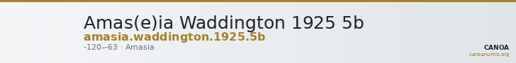 Amas(e)ia Waddington 1925 5b — CANOA