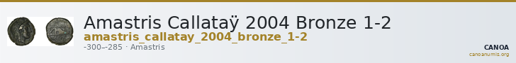 Amastris Callataÿ 2004 Bronze 1-2 — CANOA