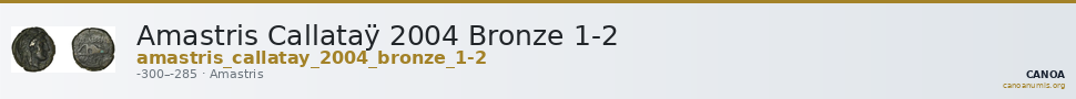 Amastris Callataÿ 2004 Bronze 1-2 — CANOA