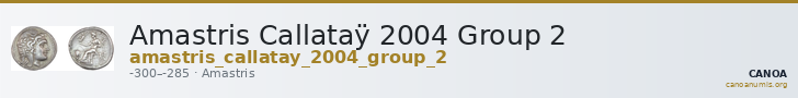 Amastris Callataÿ 2004 Group 2 — CANOA