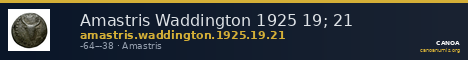 Amastris Waddington 1925 19; 21 — CANOA