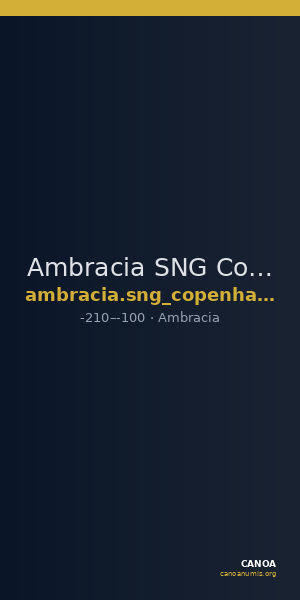 Ambracia SNG Copenhagen Ambracia 22 — CANOA