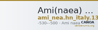 Ami(naea) Historia Numorum Italy 1357 — CANOA