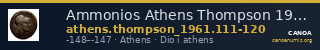 Ammonios Athens Thompson 1961 111-120 — CANOA