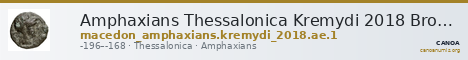 Amphaxians Thessalonica Kremydi 2018 Bronze series 1 — CANOA