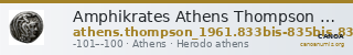 Amphikrates Athens Thompson 1961 833bis-835bis, 837bis, 840-853 — CANOA