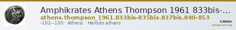 Amphikrates Athens Thompson 1961 833bis-835bis, 837bis, 840-853 — CANOA