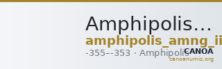 Amphipolis AMNG III.2 21-22 — CANOA