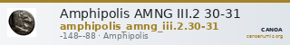 Amphipolis AMNG III.2 30-31 — CANOA