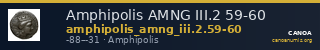 Amphipolis AMNG III.2 59-60 — CANOA