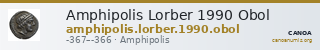 Amphipolis Lorber 1990 Obol — CANOA