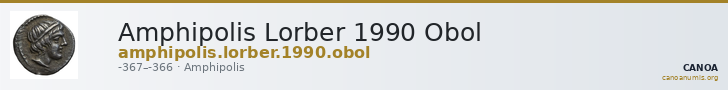 Amphipolis Lorber 1990 Obol — CANOA