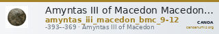 Amyntas III of Macedon Macedon BMC Amyntas III 9-12 — CANOA
