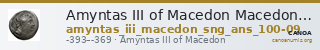 Amyntas III of Macedon Macedon SNG ANS 100-109 — CANOA