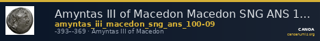 Amyntas III of Macedon Macedon SNG ANS 100-109 — CANOA