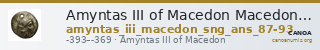 Amyntas III of Macedon Macedon SNG ANS 87-93 — CANOA