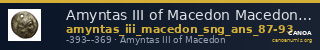 Amyntas III of Macedon Macedon SNG ANS 87-93 — CANOA