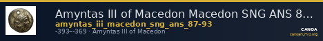 Amyntas III of Macedon Macedon SNG ANS 87-93 — CANOA
