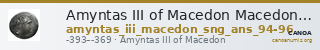 Amyntas III of Macedon Macedon SNG ANS 94-96 — CANOA