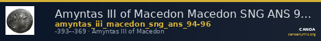 Amyntas III of Macedon Macedon SNG ANS 94-96 — CANOA