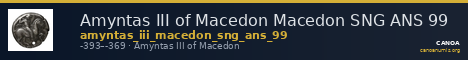 Amyntas III of Macedon Macedon SNG ANS 99 — CANOA